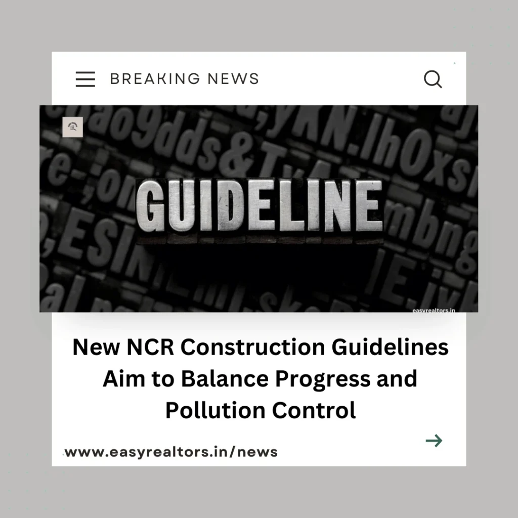 New NCR Construction Guidelines for Pollution Control
