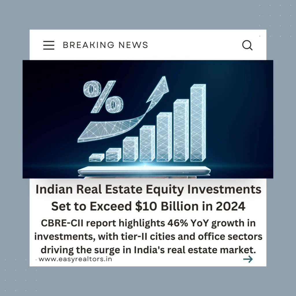 Indian Real Estate Equity Investments to Hit $10B in 2024