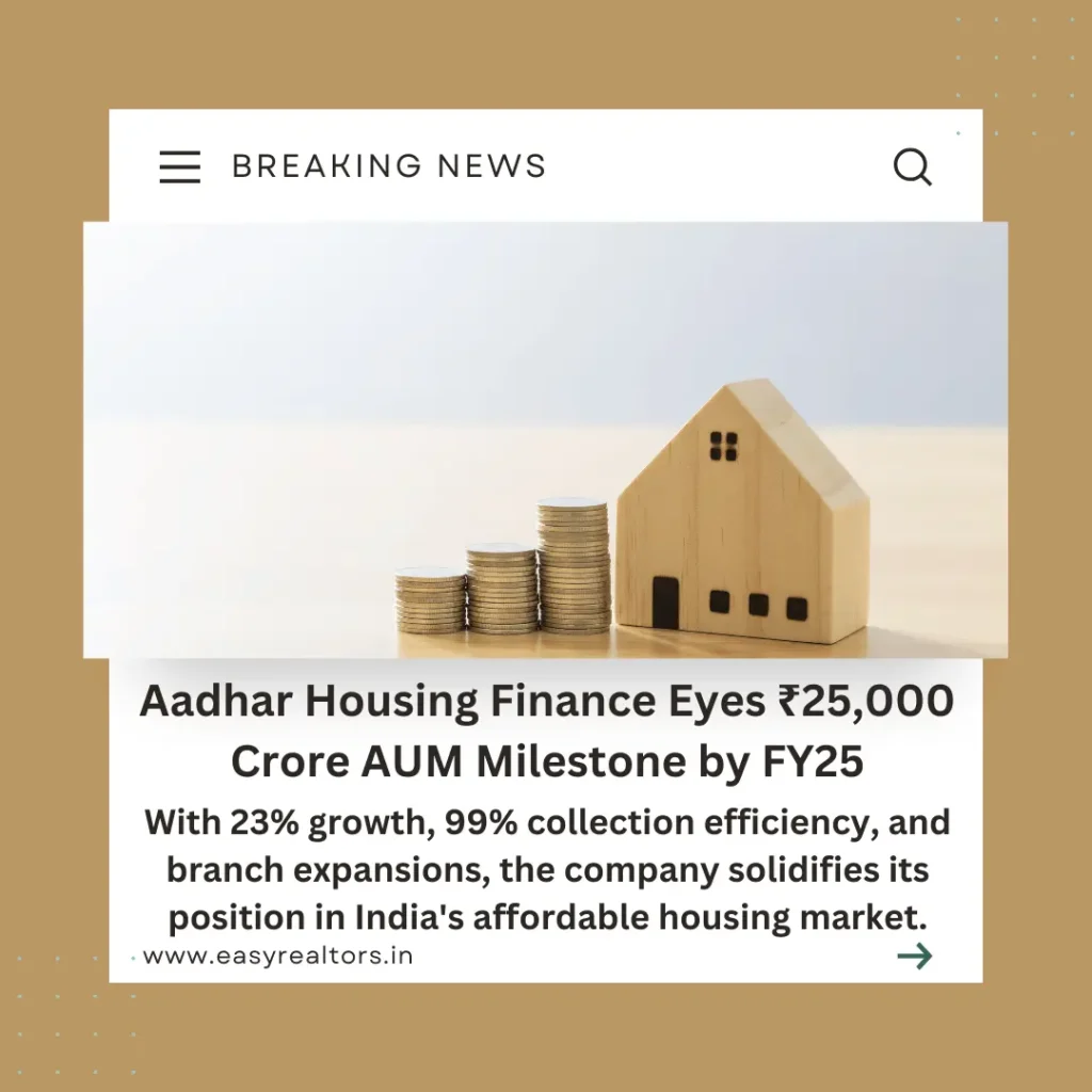 Aadhar Housing Finance Targets ₹25,000 Cr AUM by FY25 End